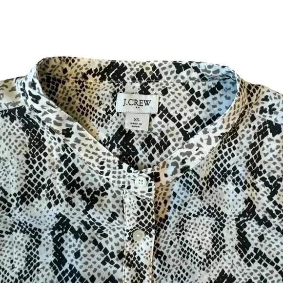 J. Crew Snakeskin Button-Up Top - Picture 3 of 10